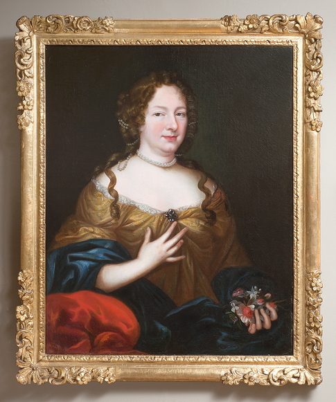 A Woman possibly Elisabeth Marguerite of Orleans, ca. 1685, attributed to Henri Gascard (1646-1696)  ***PORTRAIT AVAILABLE FOR PURCHASE*** ***CLICK TO CONTACT GALLERY***    GALERIE LAURY-BAILLY  PARIS  PRICE: 5900 € 